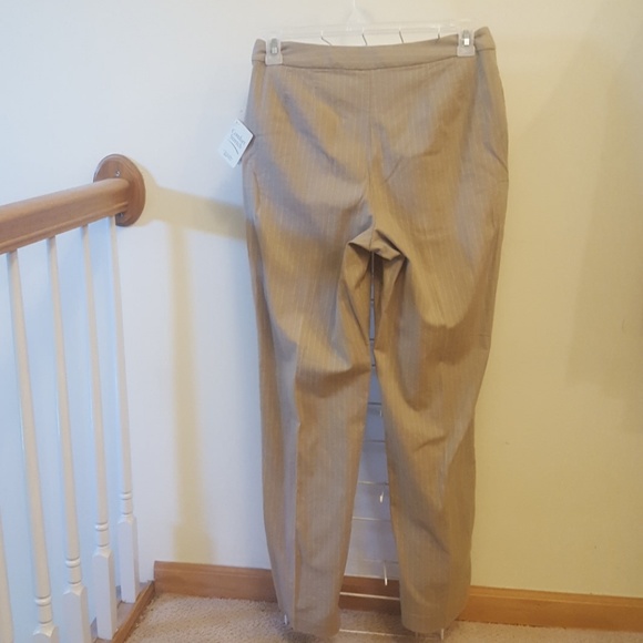 Christopher💙 & Banks Stretch Tan & Stripes Slacks - Picture 2 of 5